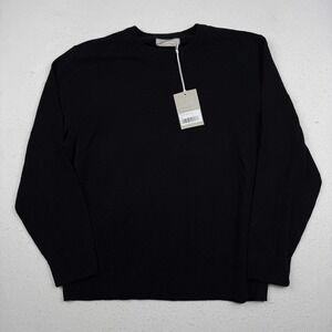 Everlane Sweater Mens 2XL Black Grade-A Cashmere Crew Knit Pullover Stretch